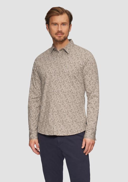 Immagine prodotto S.Oliver Hemd Slim Fit: Gemustertes Popeline-Hemd mit Kentkragen (XXL)