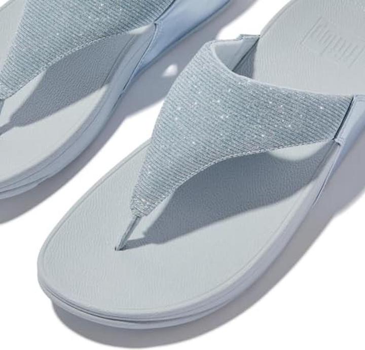 Produktbild Fitflop Lulu Shimmerlux Toe-Post Sandals Vrouwen - Quiet Blauw (38)