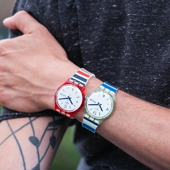 Immagine prodotto Swatch Codice a barre del mare (Orologio da polso analogico, 34 mm)