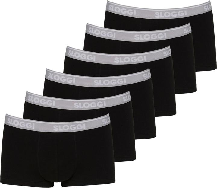 Sloggi Boxershorts Casual Figurbetont (L, 6er Pack)