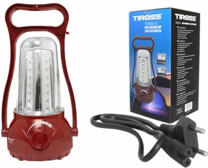 Tiross Latarka ładowana LED 40 Smd