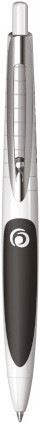 Produktbild Herlitz Kugelschreiber my.pen Schwarz Weiss Silber (Weiss, Schwarz, 1 x)