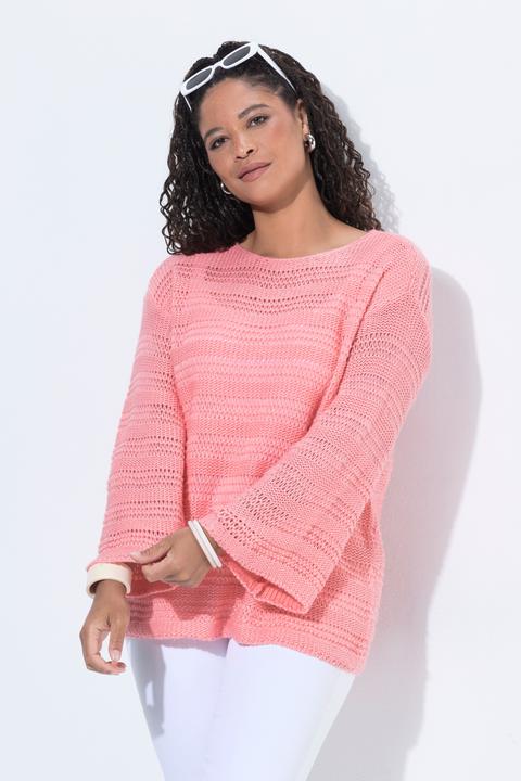 Produktbild Angel of Style Pullover, Boxy Fit, Lochstrick, Langarm (58, 60)
