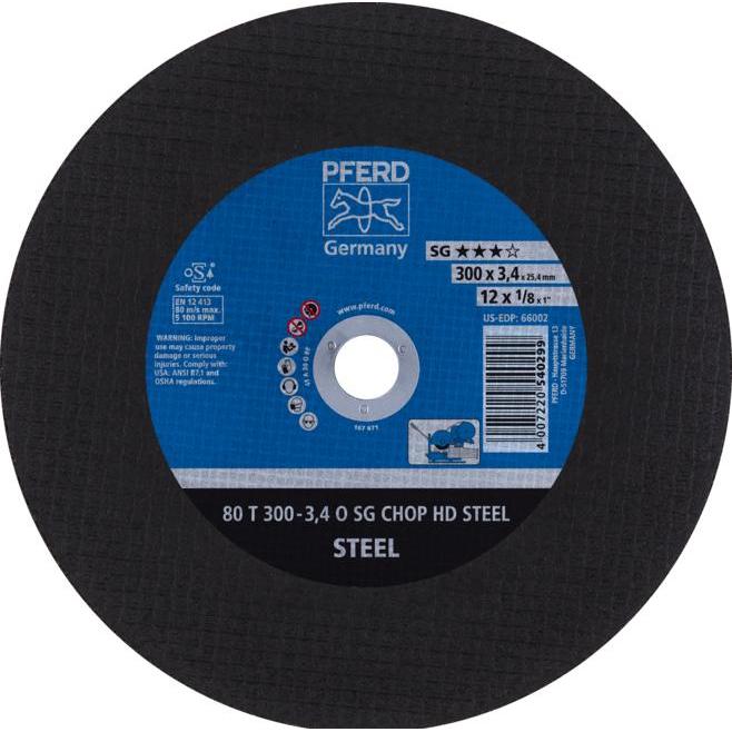 Pferd, Lama, CHOPSAW stat. Dischi da taglio 80 T 300-3,4 O SG CHOP HD STEEL/25,4