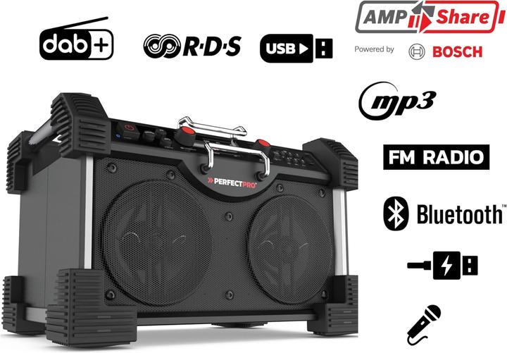 Image du produit PerfectPro Rockhart 18V (DAB+ DAB, FM, NFC, Bluetooth)