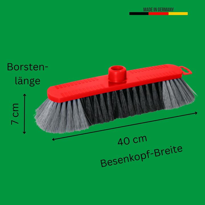 Produktbild Novaliv 2er Set Zimmerbesen 30 cm FEINE KUNSTBORSTEN Kehrbesen Rot Saalbesen - OHNE Stiel NUR Besenk (2 Stk.)