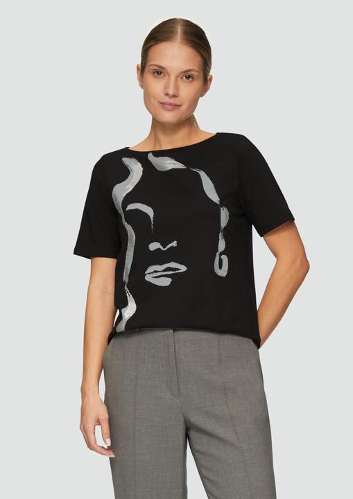 Actual product image S.Oliver T-Shirt Locker geschnittenes Jersey-Shirt mit Frontprint (34)