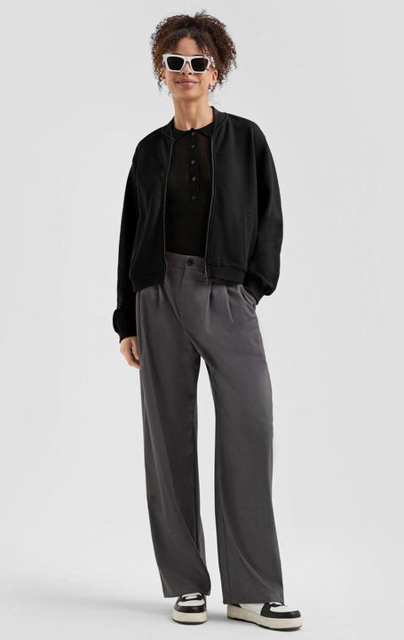 Produktbild s.Oliver Sweatshirt Sweatshirt im Blousonstyle mit Strukturmuster (XXL)