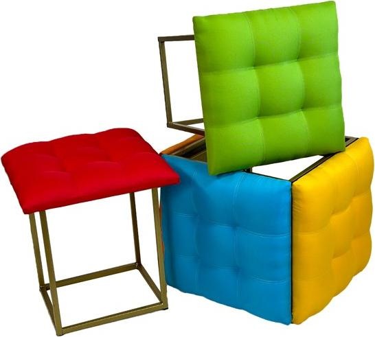 Image du produit Go Gift Puff-Transformator 5in1 - 5 tabourets en 1 pouf multicolore