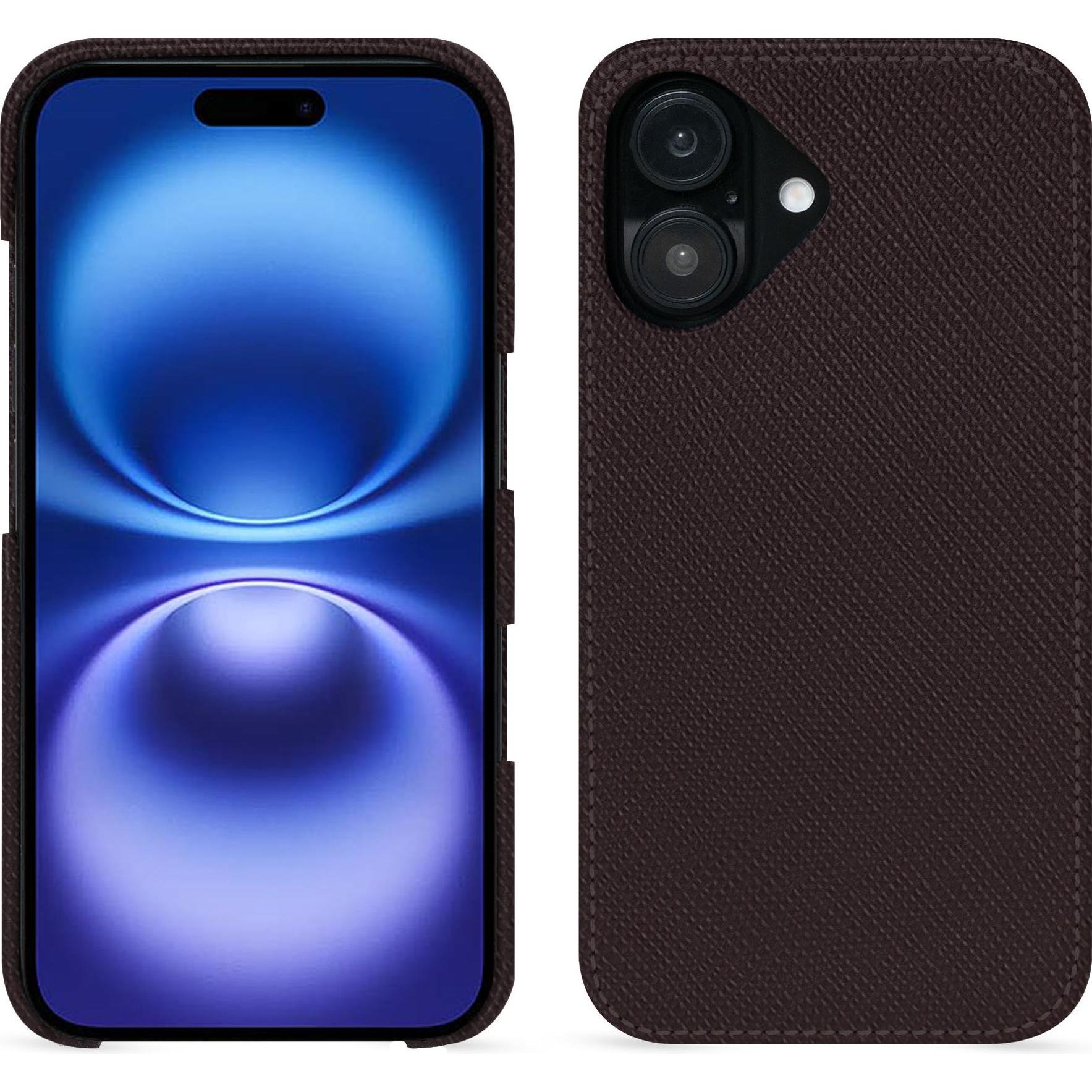 Noreve Lederschutzhülle (Apple iPhone 16), Smartphone Hülle, Braun