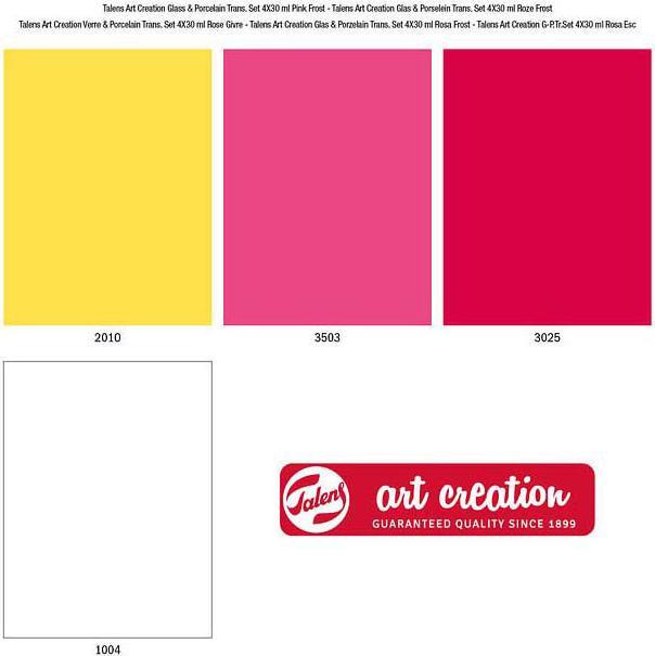 Actual product image Royal Talens Glass & Porcelain Transparent set Pink Frost | 4 x 30 ml (120 ml)