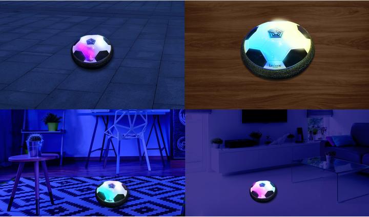 Immagine prodotto Lexibook AeroFoot - Disco da calcio in schiuma Hovercraft illuminato con 2 porte (Multilingue)