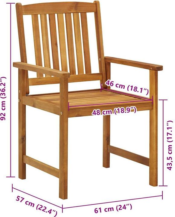 Produktbild vidaXL Gartenstuhl