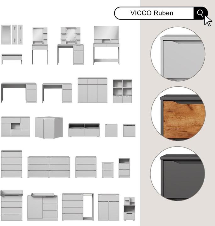Produktbild Vicco Ruben (160 x 48 x 77.5 cm)
