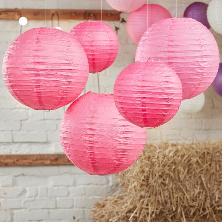 Actual product image Ginger Ray Paper lantern pink