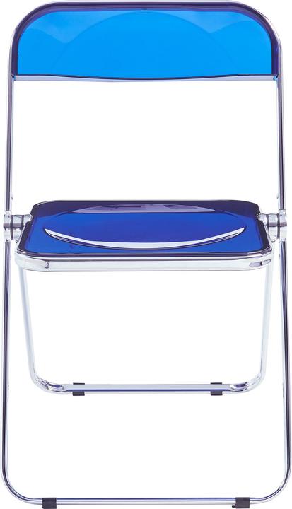 Actual product image En.Casa Klappstuhl Pornainen 2er Set Dunkelblau, transparent