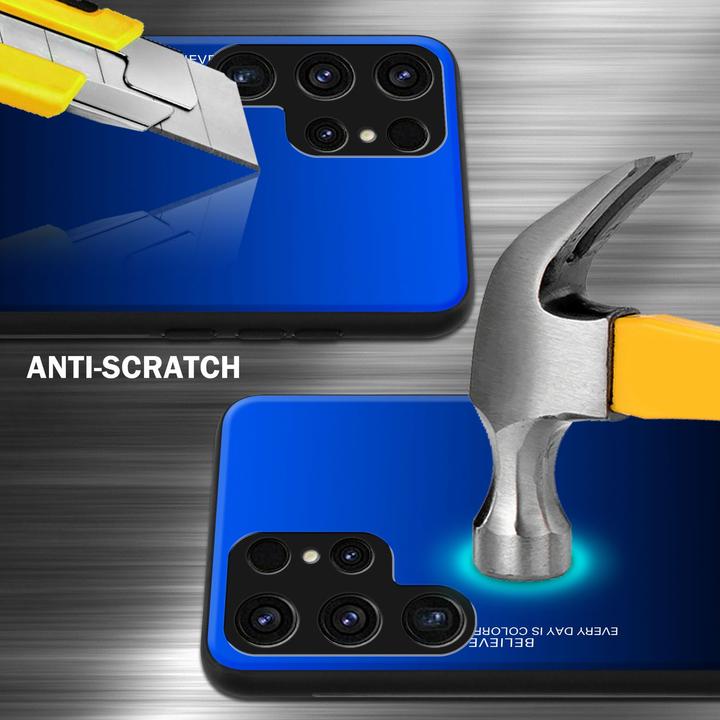 Actual product image Cadorabo Bumper Case for Samsung Galaxy S23 ULTRA TPU 2 Farben Glas (Samsung Galaxy S23 Ultra)