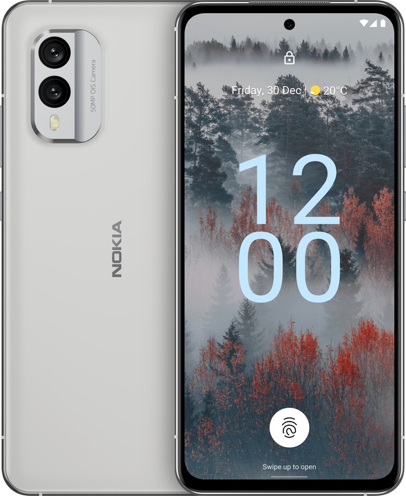 Nokia X30 5G (128 GB, Ice White, 6.43", Dual SIM, 50 Mpx, 5G)