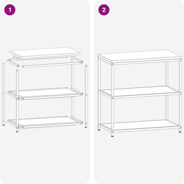 Actual product image vidaXL Küchenaufbewahrung (90 x 50 x 92 cm)