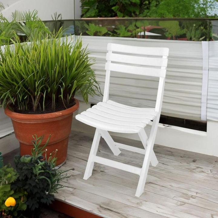 Produktbild ProGarden Zestaw 4 Krzeseł Cateringowych Plastikowy Skladancyh Komodo Biały