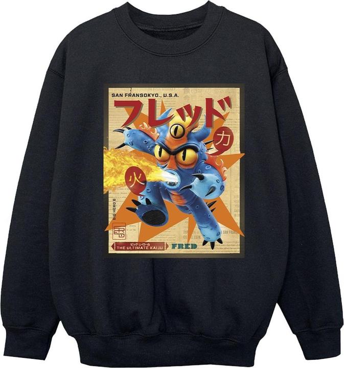 Produktbild Disney Big Hero 6 Baymax Fred Newspaper Sweatshirt Mädchen (152, 158)