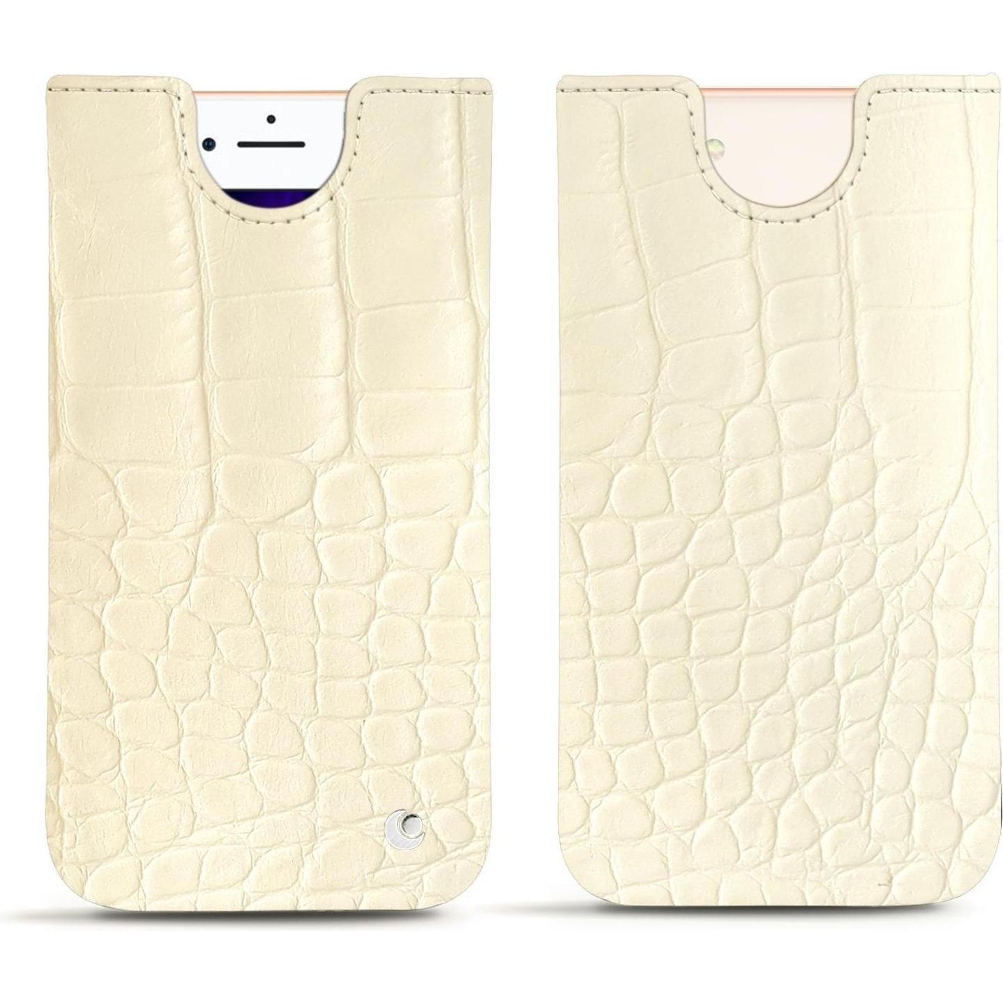 Noreve Lederschutzhülle (Apple iPhone 8), Smartphone Hülle, Beige
