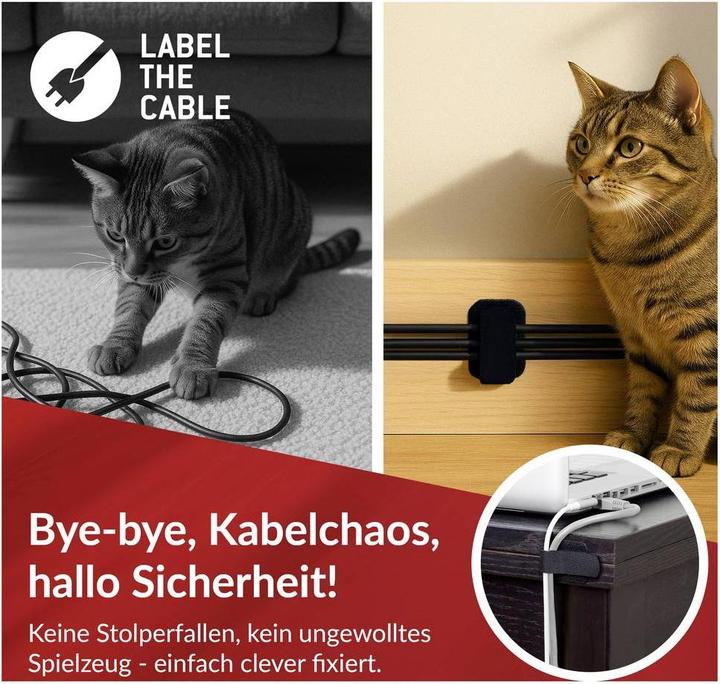 Actual product image Label-the-cable LTC Wall Velcro Cable Ties, pack of 10 (Velcro cable ties, 90 mm, 10 pcs.)