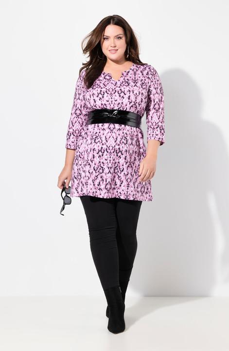 Immagine prodotto Ulla Popken Maglia dal taglio lungo e svasato con scollo a tunica e maniche a 3/4 (56)