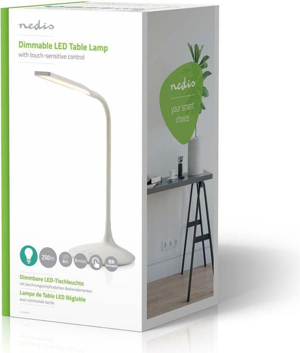 Productafbeelding Nedis Dimbare LED tafellamp, oplaadbare batterij, 250lm