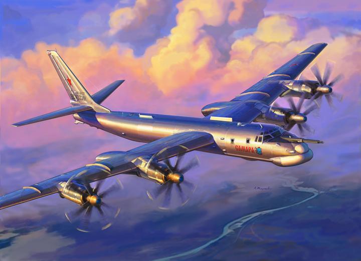 Image du produit Zvezda Tu-95MS Bear 7038 Aircraft Model Kit (1:144 Scale, Detailed Replica)