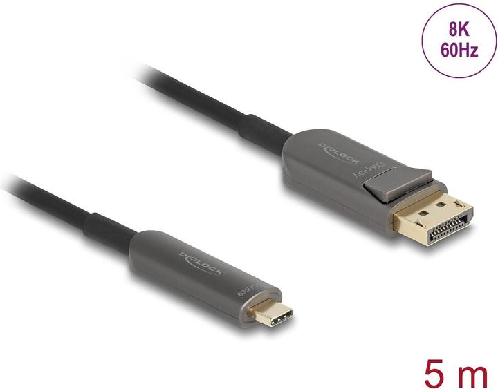 Image du produit Delock Aktives Optisches Kabel USB Type-C zu DisplayPort 8K (5 m)