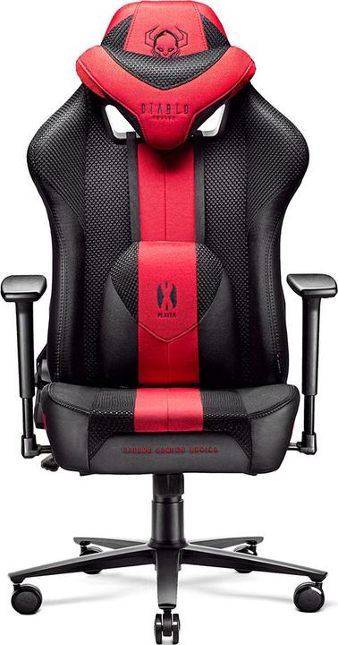 Diablo Gaming-Stuhl X-Player 2.0 Gaming-Stuhl King Size, Schwarz-Rot