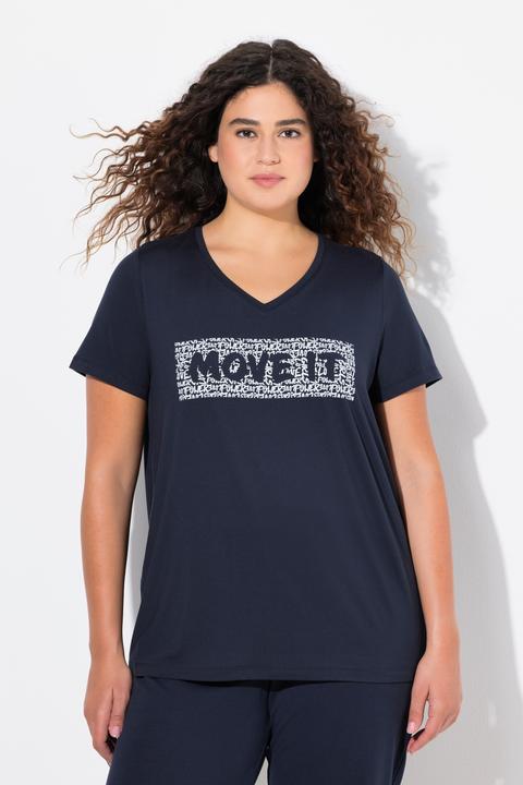 Produktbild Ulla Popken Damen grosse Grössen Funktionsshirt, schnelltrocknend, Halbarm marine 42+ 826740130-42+ (42, 44)