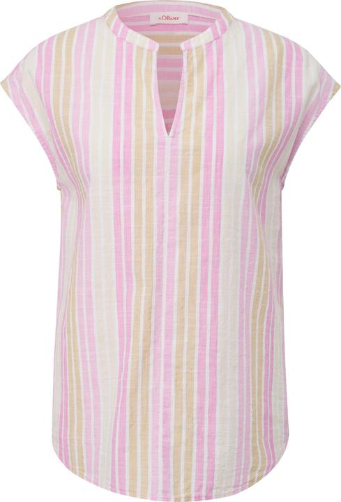 Produktbild S.Oliver Bluse Baumwollbluse mit Tunika-Ausschnitt im Relaxed Fit (32)