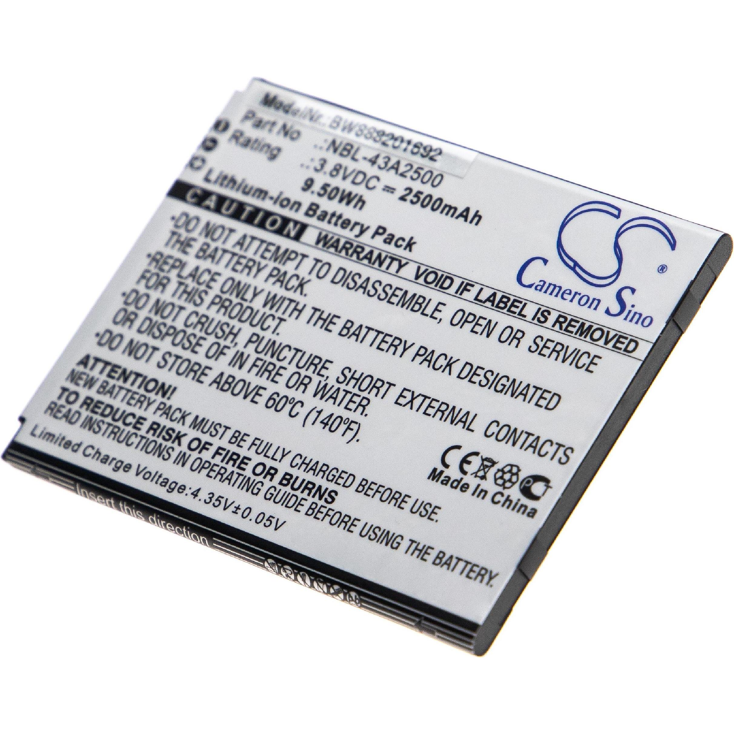 Thumbnail - XCell Li-Ion-Akku - 2500mAh (3.8V) für TP-Link / Neffos C7s Handy, Smartphone, Telefon wie NBL-43A2500 (Akku), Mobilgerä...