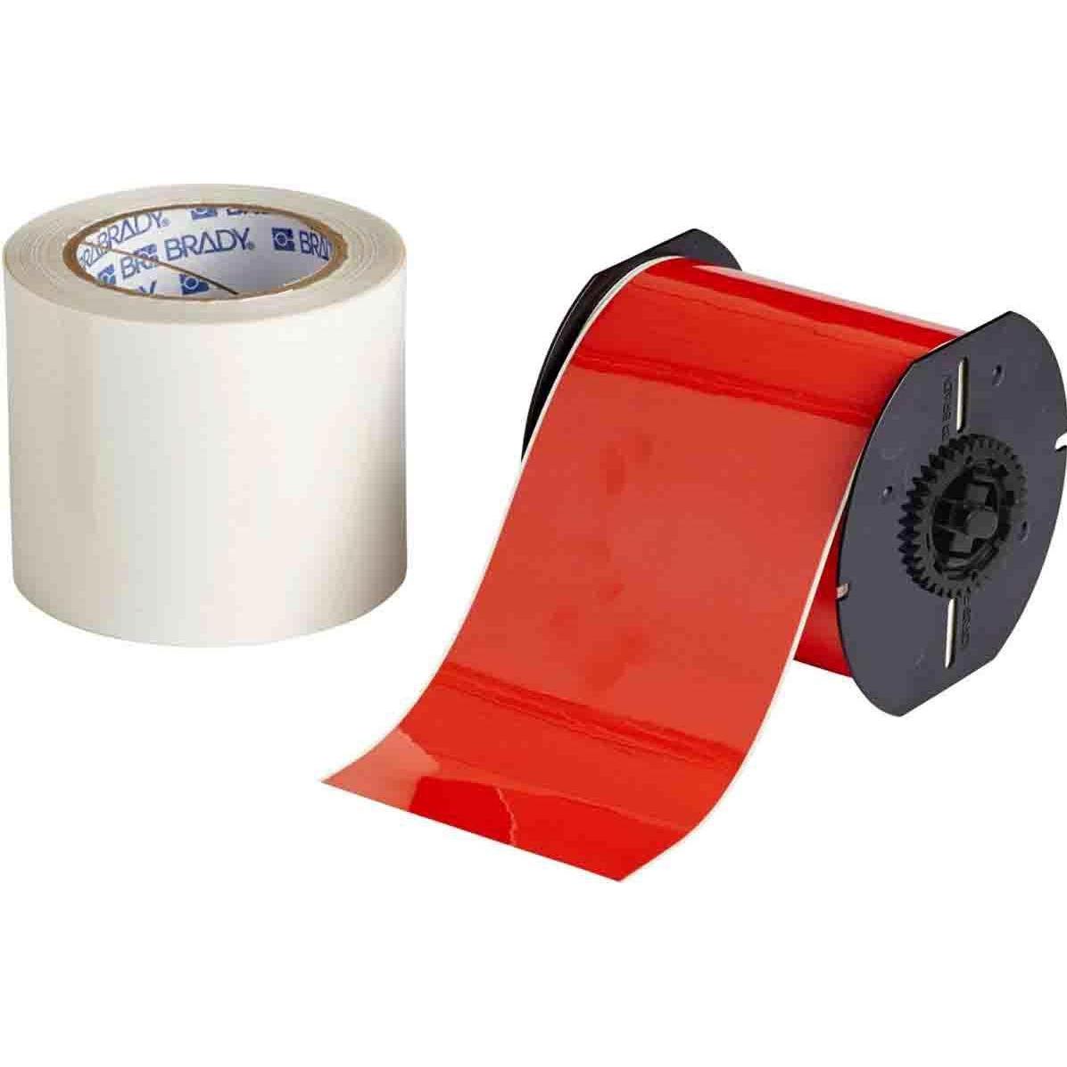 Brady, Etiketten, B30C-4000-483RD-KT, Toughstripe Bodenmarkierung mit Schutzlaminat, Polyester, Rot, glänzend