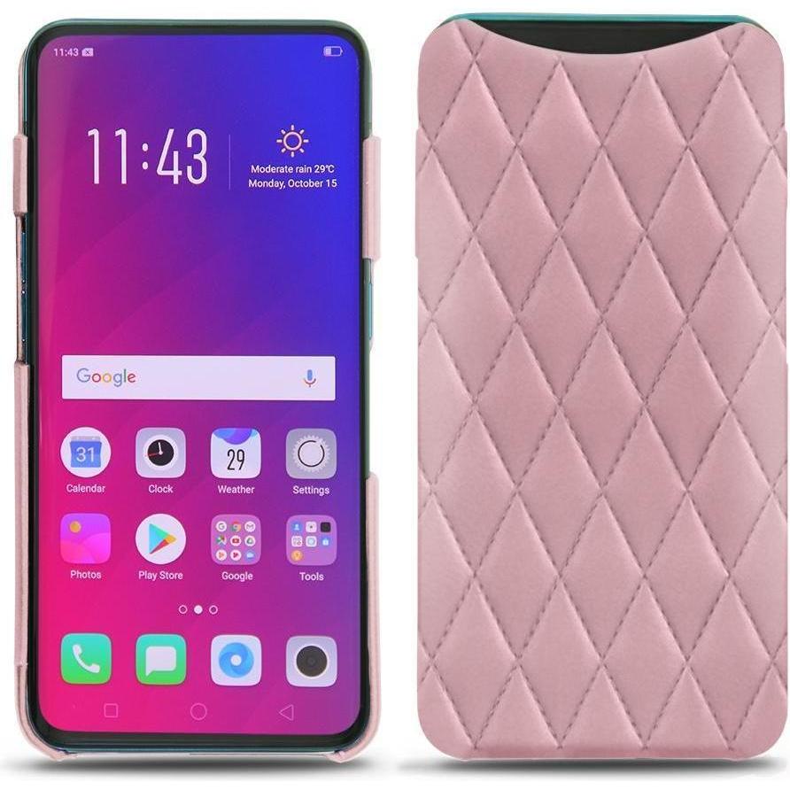 Noreve Lederschutzhülle (Oppo Find X), Smartphone Hülle, Rosa