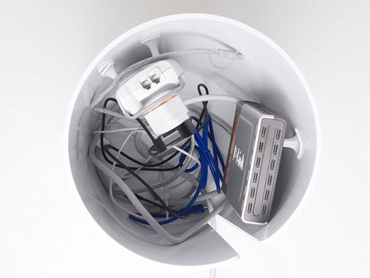Actual product image BlueLounge CableBin Wood, dark