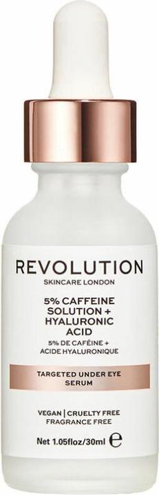 Makeup Revolution Skincare 5% Caffeine Solution + Hyaluronic Acid (Eye care serum, 30 ml, Day)