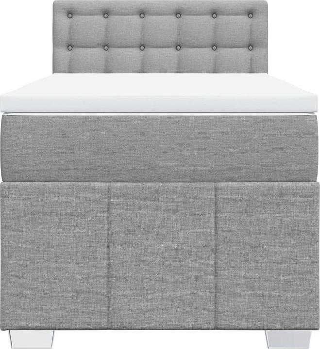 Actual product image vidaXL Bo x spring bed with mattress 140 x 190 cm fabric (140 x 190 cm)