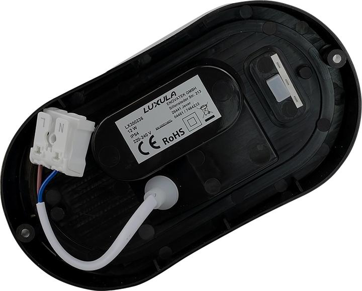 Image du produit Luxula LED-Kellerleuchte, 12W, EEK: F, 1080lm, CCT, IP54, schwarz (1080 lm)