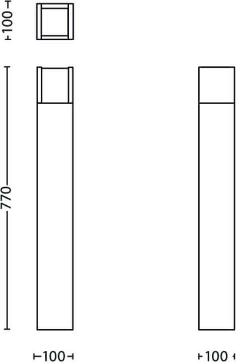 Image du produit Philips Ultra-Efficient Arbour Wegel 3000K anthracite (800 lm, IP44)