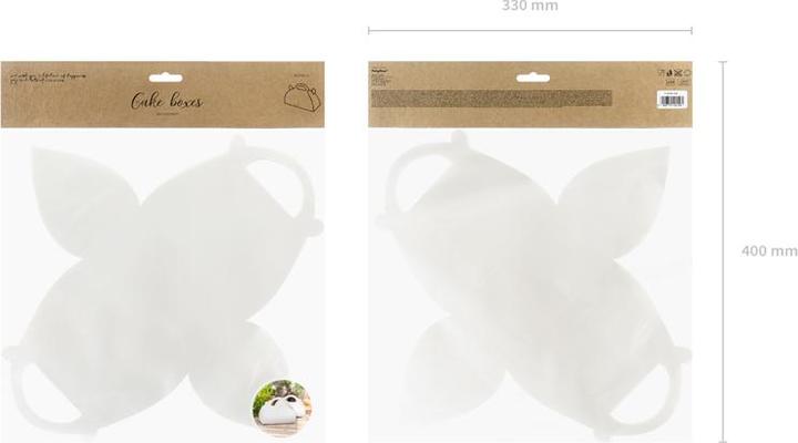 Produktbild Partydeco Decorative cake boxes, white, 16x8.5x9.5cm. (1 pkt / 10 pc.)