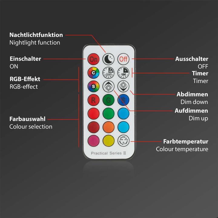 Produktbild Briloner RGB-CCT LED Einbauleuchten-Set,chrom-matt,3xLED/4,8W, IP65 (450 lm)