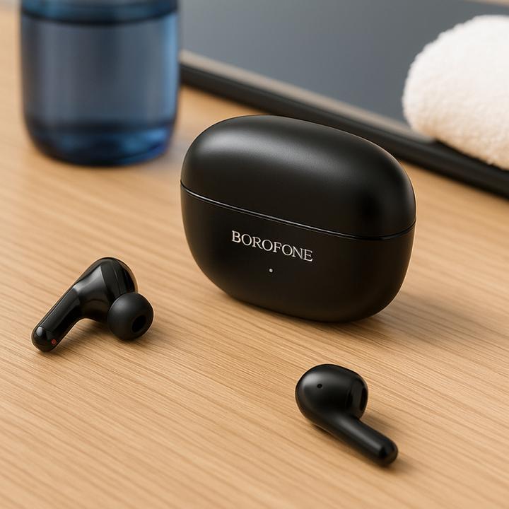 Actual product image Borofone Bluetooth headphones TWS FQ1 Shine black (7 h, Wireless)