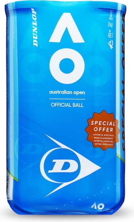 Actual product image Dunlop Australia Open Bi-Pack Tennis Balls