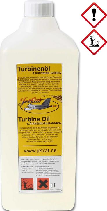 Actual product image JetCat turbine oil 1 litre (for 20l fuel) with antistatic additive