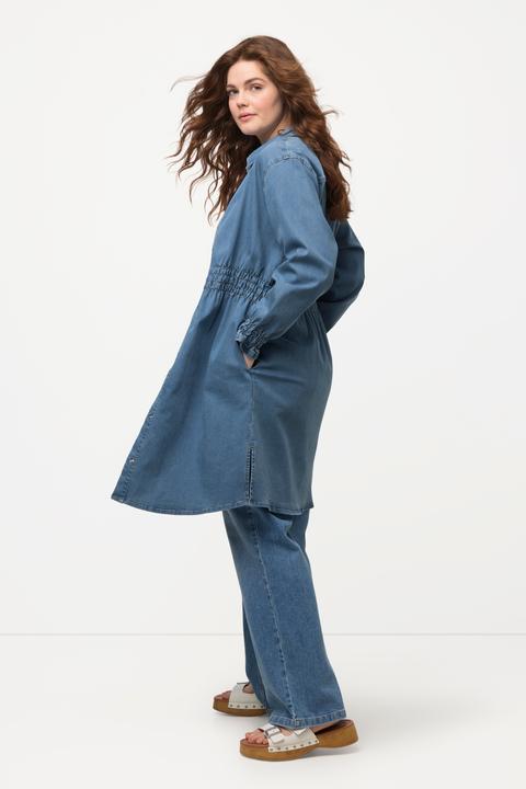 Produktbild Ulla Popken Long-Jeansjacke, tailliert, Hemdkragen (46, 48)