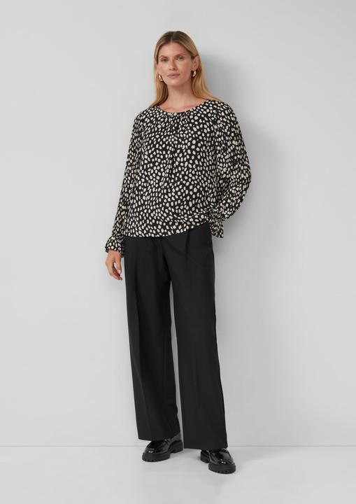 Immagine prodotto s.Oliver Bluse Festliche Bluse: Regular Fit mit U-Boot-Ausschnitt & Volantärmeln (48)