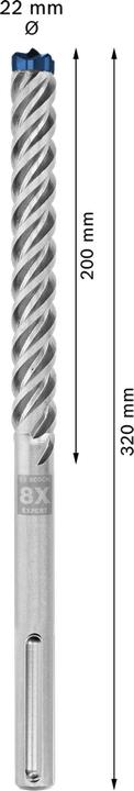 Produktbild Bosch Professional Zubehör EXPERT SDS max-8X Hammerbohrer, 22 x 200 x 320 mm (4-22 Millimeter)